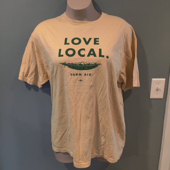 Tops - Love local Farm Aid tee in yellow and green